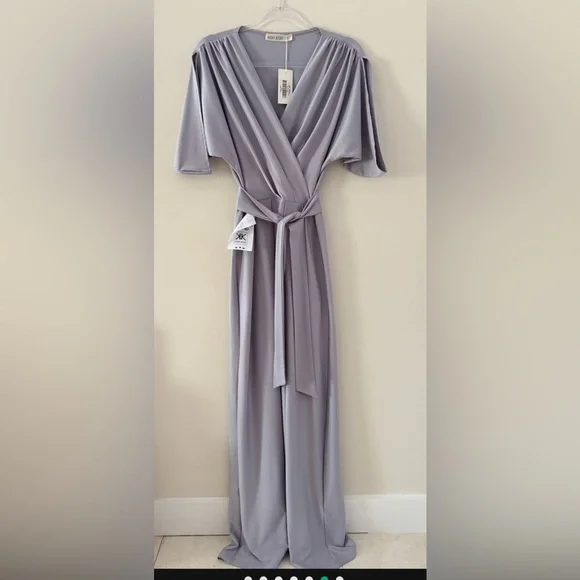 👗 NWT Women’s Long Semi-Formal Short Sleeve V-Neck Floor Length Maxi Dress.KOH - Picture 9 of 12